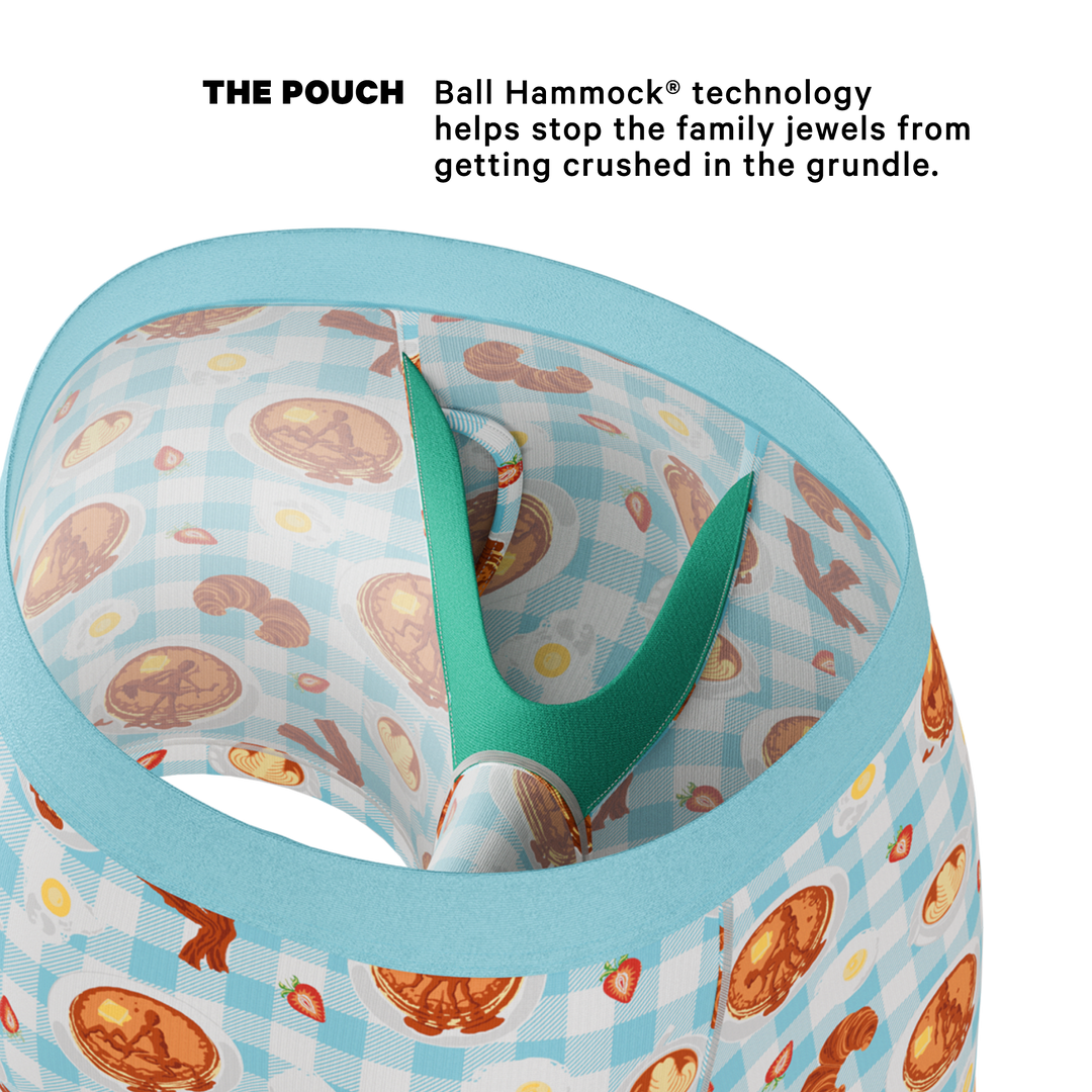 Men's Good Moaning Ball Hammock Pouch Underwear with Naughty Pancake Detail