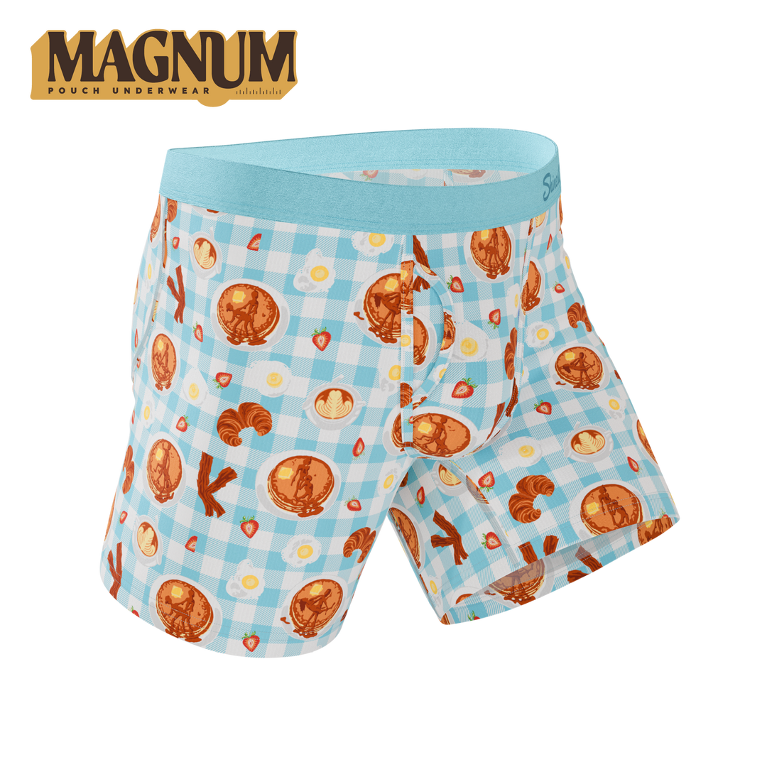 Men's Good Moaning Ball Hammock Pouch Underwear with Fly Detail